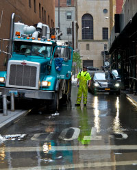 Hurricane Sandy recovery efforts in Lower Manhattan
